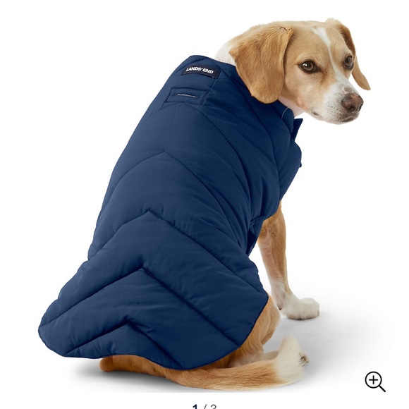 Lands' End Dog Puffer Dog Coat Navy Poshmark